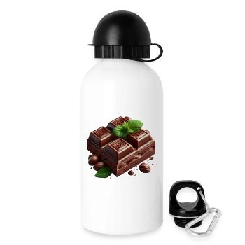 Chocolat - Gourde avec bouchon 500 ml - blanc - Droite