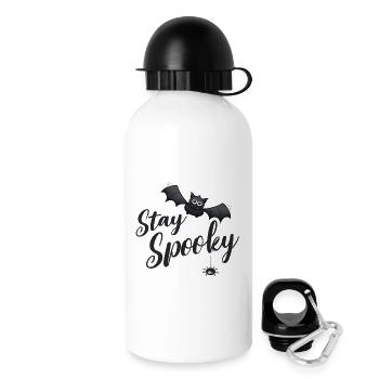 Restez Chauve-souris effrayante - Gourde avec bouchon 500 ml - blanc - Droite