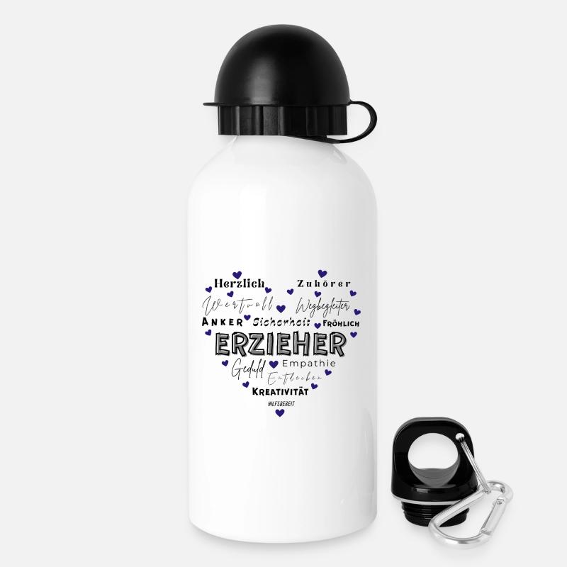 Educator Heart - Drinks Bottle with Lid 500 ml - white