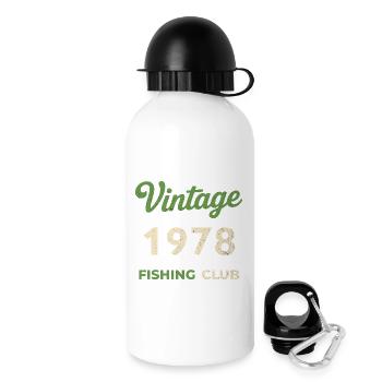 Vintage 1978 – Fishing Club Retro Geburtsjahr - Trinkflasche mit Deckel 500 ml - Weiß - Rechts