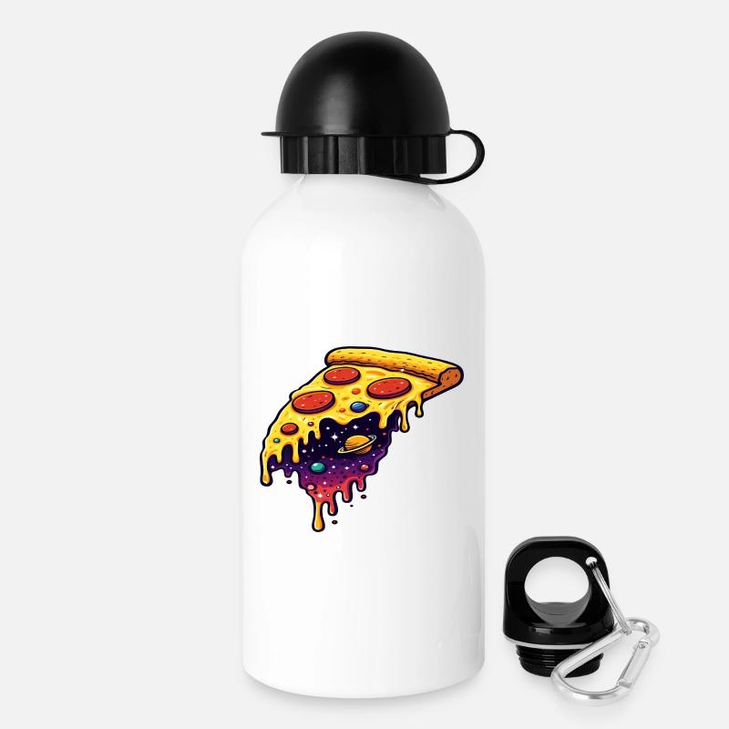 Cosmic pizza slice - Drinks Bottle with Lid 500 ml - white