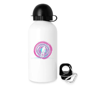 Flow State Radfahrer-Neon-Route - Trinkflasche mit Deckel 500 ml - Weiß - Rechts