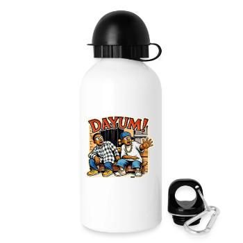 Dayum Urban Duo Gott sei Dank ist Freitag - Trinkflasche mit Deckel 500 ml - Weiß - Rechts
