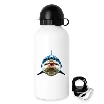Shark Tiger Shark Diver Cute Sharks Great White Shark - Drinks Bottle with Lid 500 ml - white - Right