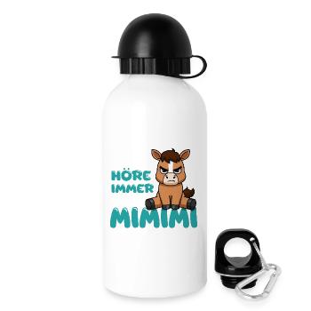 Ich Höre Immer Nur Ein Mimimi Pferd - Trinkflasche mit Deckel 500 ml - Weiß - Rechts