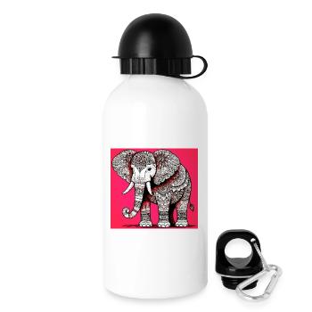 éléphant - Gourde avec bouchon 500 ml - blanc - Droite