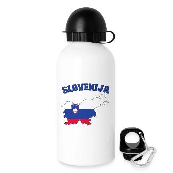 Slovenia Flag Map - Drinks Bottle with Lid 500 ml - white - Right