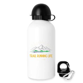 Trailrunning-Leben - Trinkflasche mit Deckel 500 ml - Weiß - Rechts