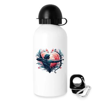 Mythical Heart Archer Illustration - Drinks Bottle with Lid 500 ml - white - Right