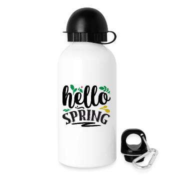 Bonjour le printemps - Gourde avec bouchon 500 ml - blanc - Droite