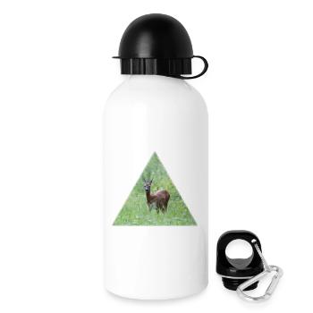 Deer in the tall grass - Drinks Bottle with Lid 500 ml - white - Right