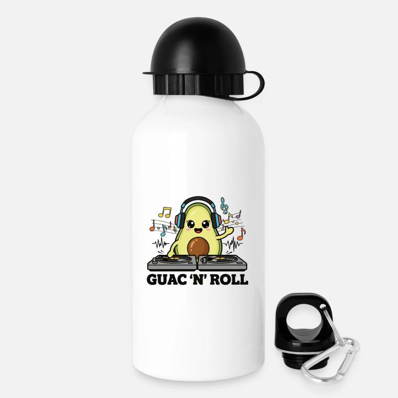 Guac Beats - Drinks Bottle with Lid 500 ml - white