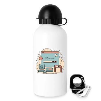 Internet rétro mode hors ligne - Gourde avec bouchon 500 ml - blanc - Droite