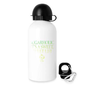 Sugarholic Es ist ein süßes Leben - Trinkflasche mit Deckel 500 ml - Weiß - Rechts