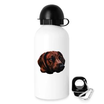 Welding dog portrait - Drinks Bottle with Lid 500 ml - white - Right