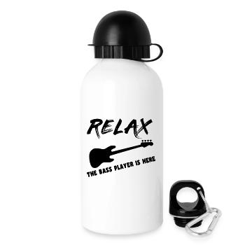Der Bassist dort ist Bassist, Musiker, Instrument * - Trinkflasche mit Deckel 500 ml - Weiß - Rechts
