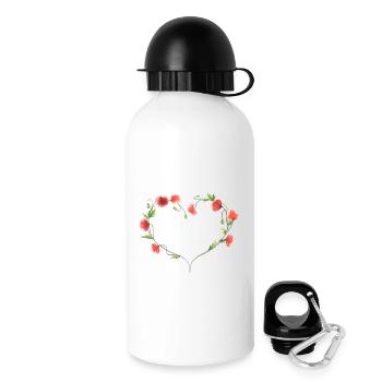 Poppy Heart - Drinks Bottle with Lid 500 ml - white - Right