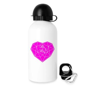 Mr. & Mrs. Wedding Engagement Marriage Proposal Love - Drinks Bottle with Lid 500 ml - white - Right