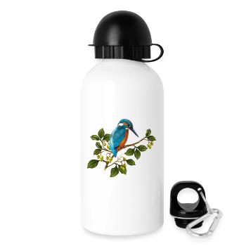 Bunter Vogel - Trinkflasche mit Deckel 500 ml - Weiß - Rechts