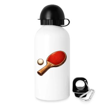 Table Tennis Racket Ball Shirt Ping Pong - Drinks Bottle with Lid 500 ml - white - Right