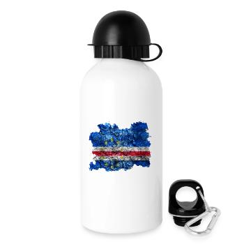Cabo Verde Drapeau Vintage - Gourde avec bouchon 500 ml - blanc - Droite