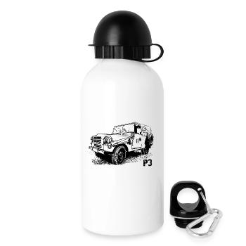 P3 Camion DDR NVA Kübelwagen - Gourde avec bouchon 500 ml - blanc - Droite