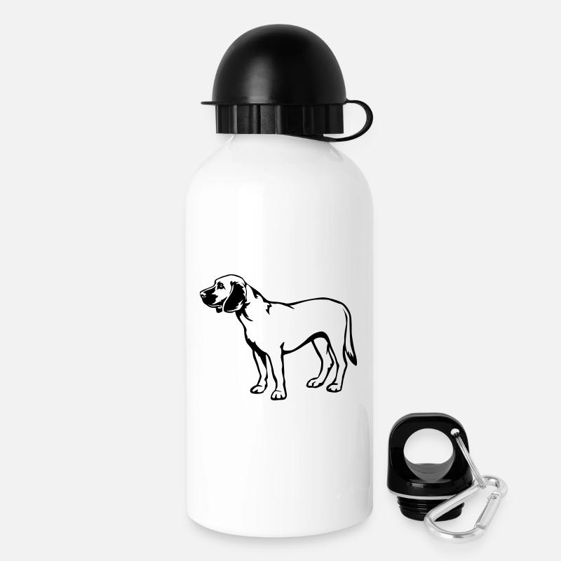 Chien de sueur hanovrien - Gourde avec bouchon 500 ml - blanc