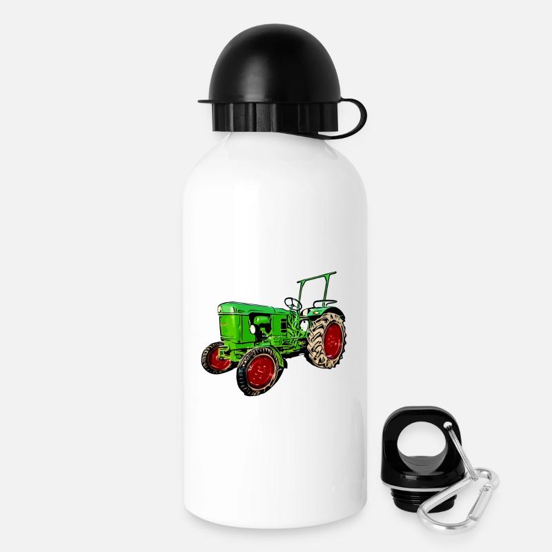Old Tractor D25 - Drinks Bottle with Lid 500 ml - white