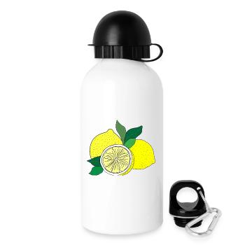 Citrus Print - Drinks Bottle with Lid 500 ml - white - Right