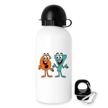 Six Seven Cartoon - Trinkflasche mit Deckel 500 ml - Weiß - Rechts