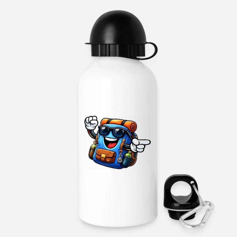 Sac à dos avec lunettes de soleil - Gourde avec bouchon 500 ml - blanc
