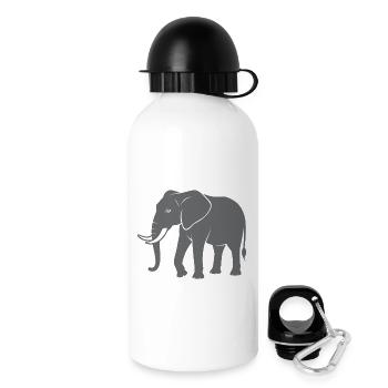 Elefant - Trinkflasche mit Deckel 500 ml - Weiß - Rechts