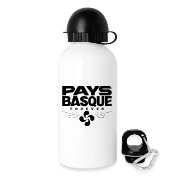 Pays Basque Forever Lauburu Vintage Design - Gourde avec bouchon 500 ml - blanc - Droite