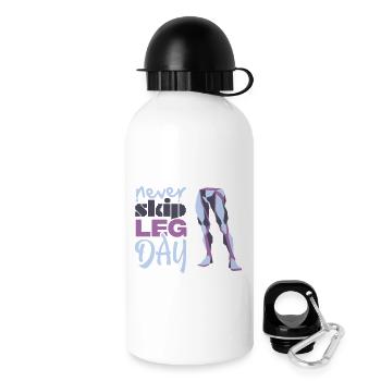 Never Skid Leg Day Graphic - Drinks Bottle with Lid 500 ml - white - Right