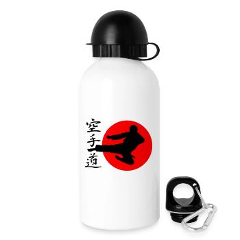 Karate Yokotobigeri - Trinkflasche mit Deckel 500 ml - Weiß - Rechts