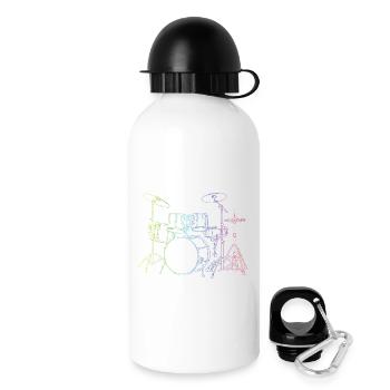 Drumset Sticks Schlagzeuger Schlagzeug Drummer - Trinkflasche mit Deckel 500 ml - Weiß - Rechts