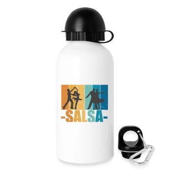 Salsa Vintage Dancer Retro Dancing Cadeau - Gourde avec bouchon 500 ml - blanc - Droite