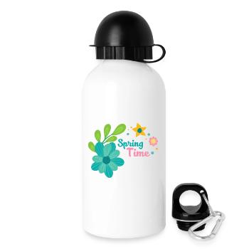 Spring Time Frühlingsshirt für die ganze Familie - Trinkflasche mit Deckel 500 ml - Weiß - Rechts