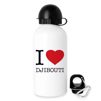 I LOVE DJIBOUTI Dschibuti - Trinkflasche mit Deckel 500 ml - Weiß - Rechts