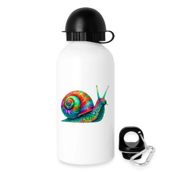 Schnecke - Trinkflasche mit Deckel 500 ml - Weiß - Rechts