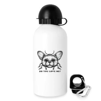 Ein fantastisches Wesen mit der Frage "Do You love Me?" - Trinkflasche mit Deckel 500 ml - Weiß - Rechts