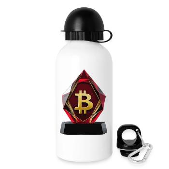 Conception de logo Bitcoin Crystal - Gourde avec bouchon 500 ml - blanc - Droite