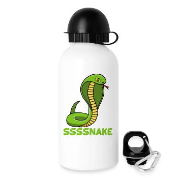 Serpent manga - Gourde avec bouchon 500 ml - blanc - Droite