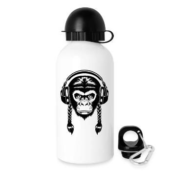 Electro Monkey Head Synth Wave Edition Shirt - Drinks Bottle with Lid 500 ml - white - Right