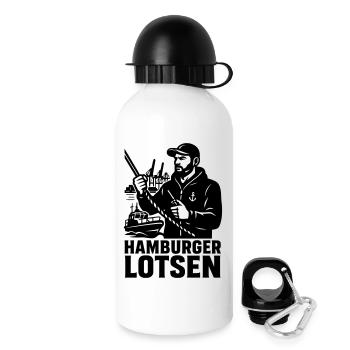 Hamburger Lotsen Hafen - Trinkflasche mit Deckel 500 ml - Weiß - Rechts