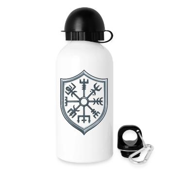 Vegvisir Schild Symbolik - Trinkflasche mit Deckel 500 ml - Weiß - Rechts