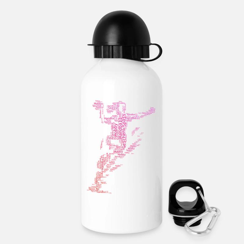 En résumé, handball féminin - Gourde avec bouchon 500 ml - blanc