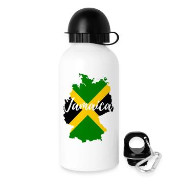 Deutschland goes Jamaika - Trinkflasche mit Deckel 500 ml - Weiß - Rechts