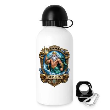 Neptun König des Meeres - Trinkflasche mit Deckel 500 ml - Weiß - Rechts