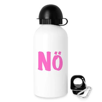 Nö - neonpink - Nein Nope Neon - Trinkflasche mit Deckel 500 ml - Weiß - Rechts